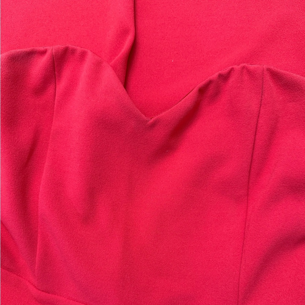 Express Red Sweetheart Jumpsuit Strapless Skinny Leg Size 4 - Picture 8 of 11